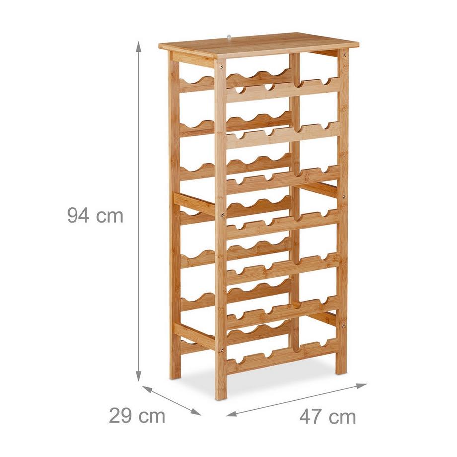 B2X Großes Weinregal aus Bambus  