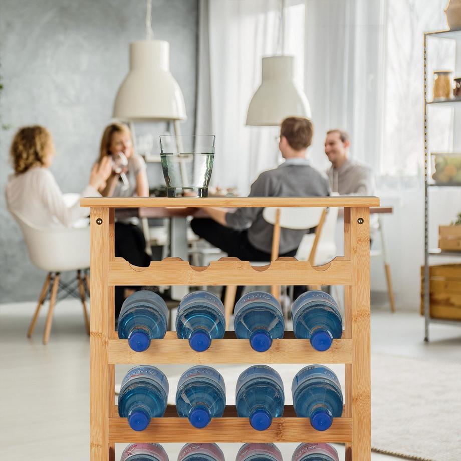 B2X Großes Weinregal aus Bambus  