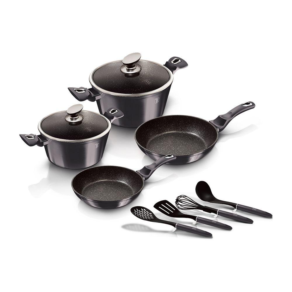 Berlinger Haus Kochgeschirr-Set 10tlg. Metallic Line Carbon Pro Edition  