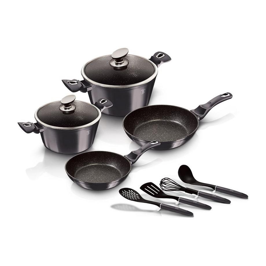 Berlinger Haus Kochgeschirr-Set 10tlg. Metallic Line Carbon Pro Edition  