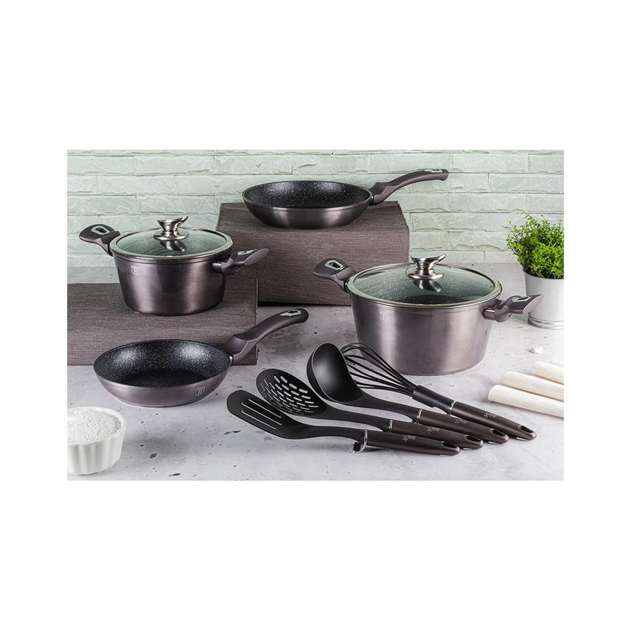 Berlinger Haus Kochgeschirr-Set 10tlg. Metallic Line Carbon Pro Edition  