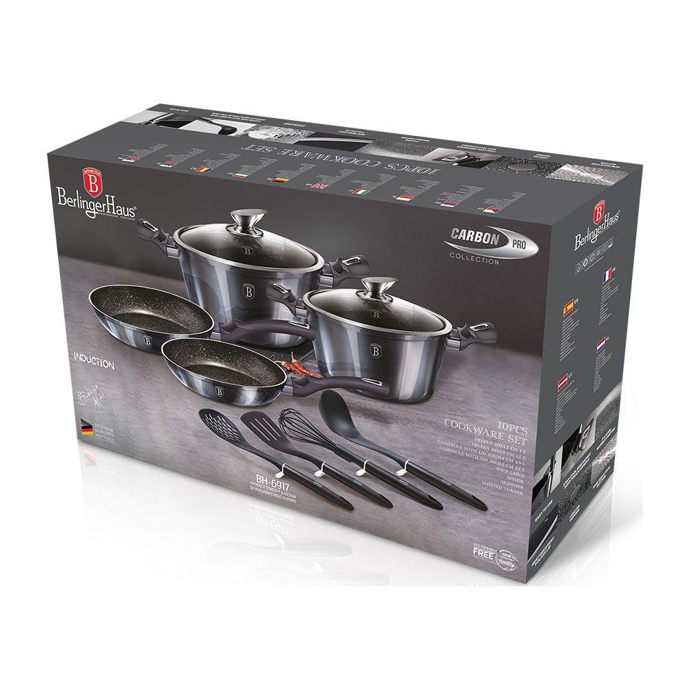 Berlinger Haus Kochgeschirr-Set 10tlg. Metallic Line Carbon Pro Edition  