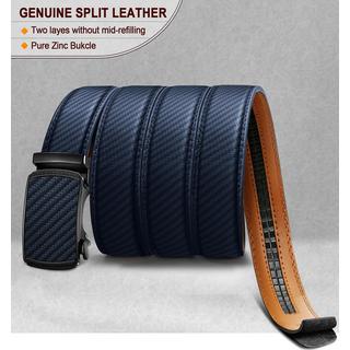 Only-bags.store Cintura in Pelle Regolabile con Fibbia Automatica a Cricchetto 2 Pezzi  