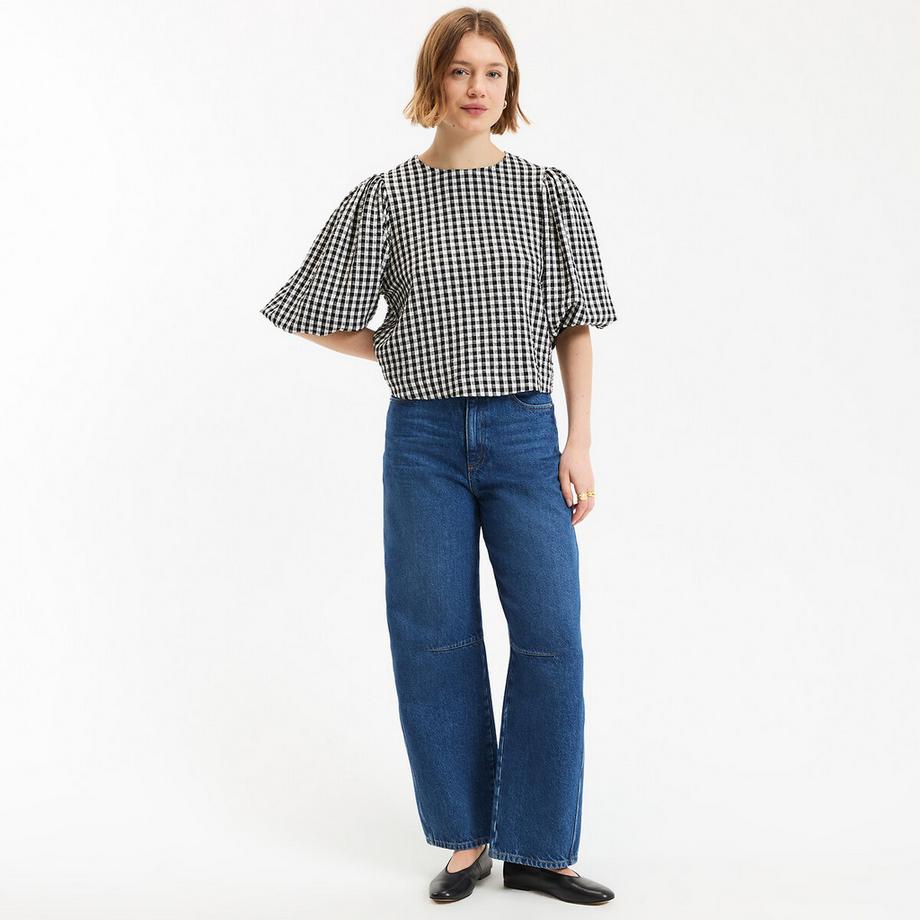 La Redoute Collections  Bluse mit Rundhalsausschnitt 
