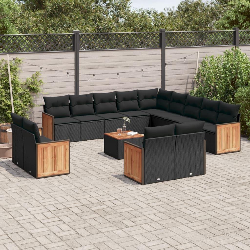 VidaXL set divano da giardino Polirattan  