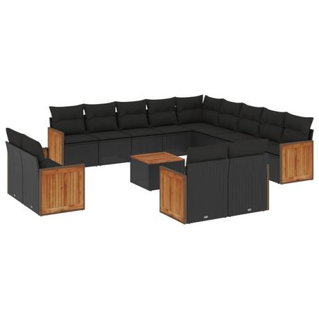 VidaXL set divano da giardino Polirattan  