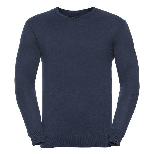Image of Sammlung Vneck Gestrickte Pullover Herren Marine XXL
