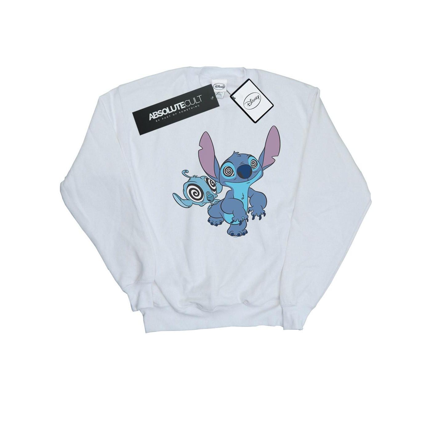 Image of Lilo And Stitch Hypnotized Sweatshirt Unisex Weiss 116