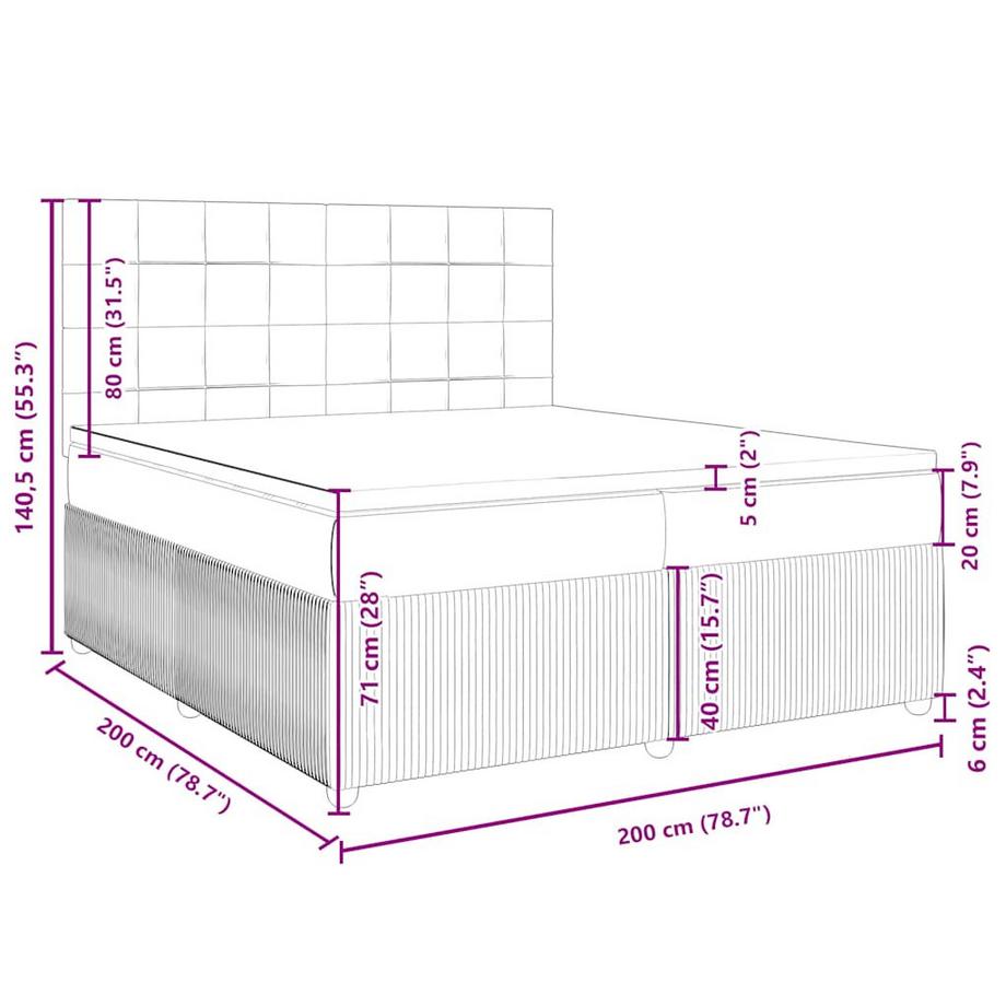 VidaXL Boxspringbett samt  