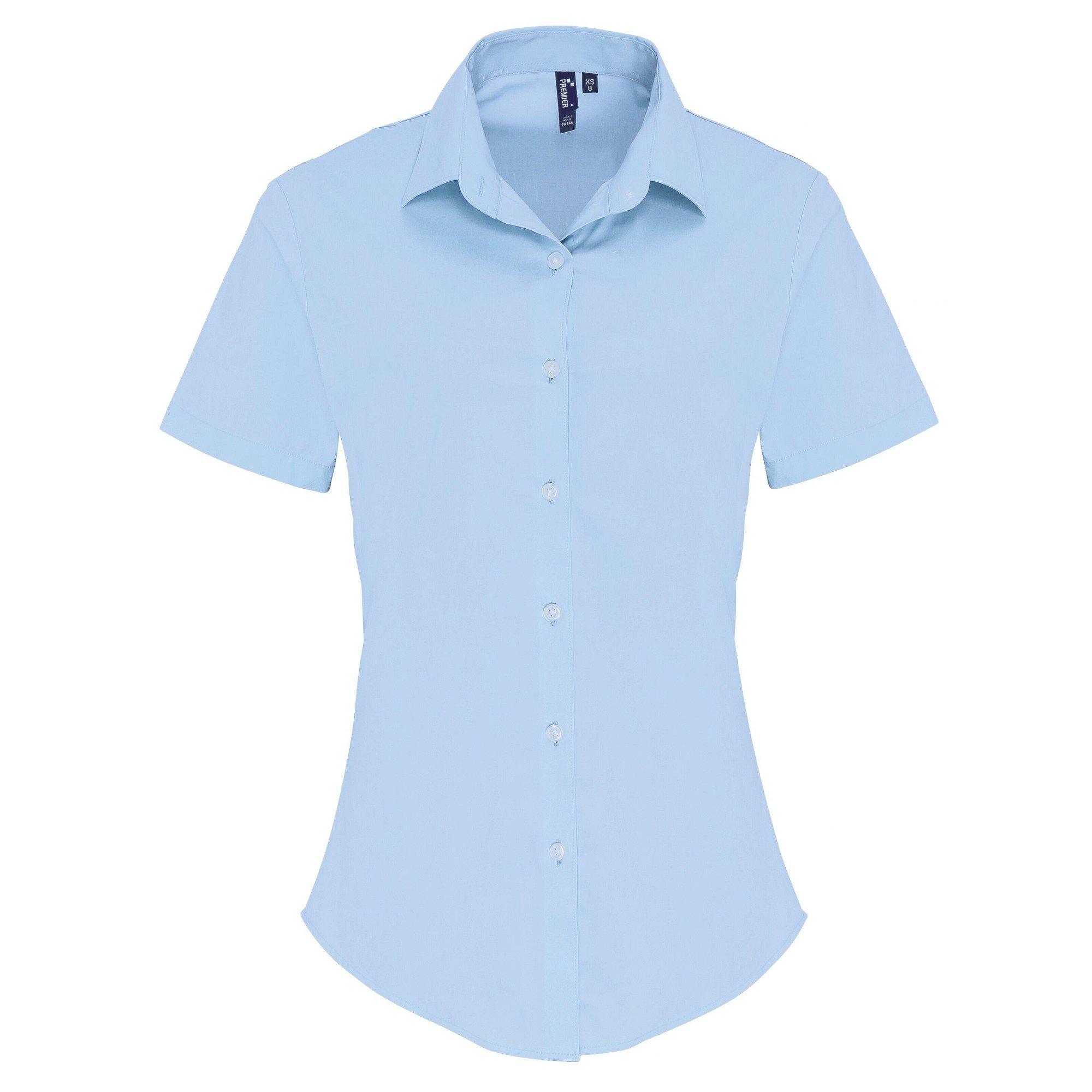 Image of Bluse Kurzärmlig Damen Blau 3XL