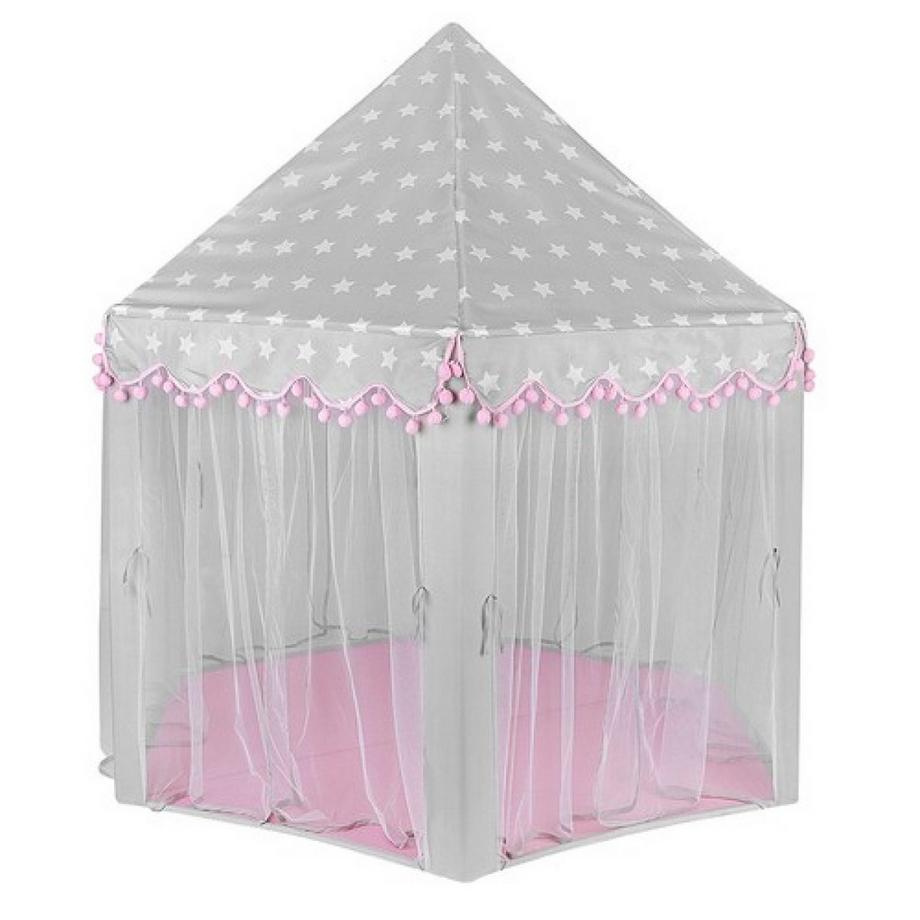 Kruzzel  Tenda da gioco per bambini grigio e rosa 