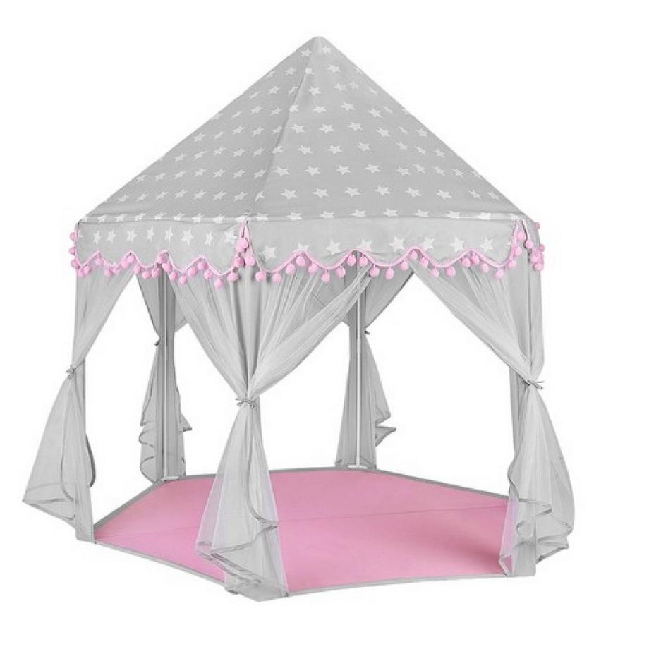 Kruzzel  Tenda da gioco per bambini grigio e rosa 