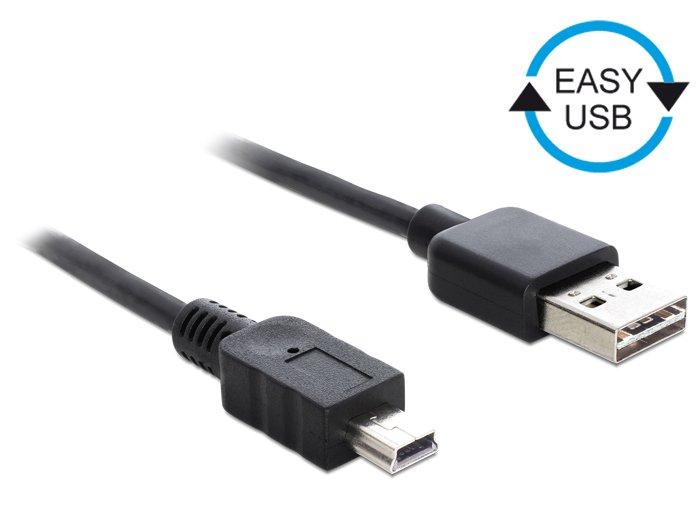Image of 0.5m, USB2.0-A/USB2.0 Mini-B USB Kabel 0,5 m USB A USB B Schwarz
