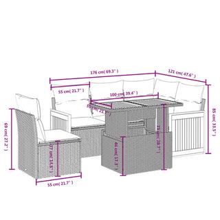 VidaXL Garten sofagarnitur poly-rattan  