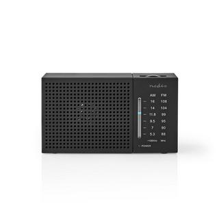 Nedis  FM -Radio | Tragbares Design | AM / fm | Batterie betrieben | Analog | 1,5 w | Schwarzerer Bildschirm | Bluetooth® | Kopfhörerbuchse | Schwarz 