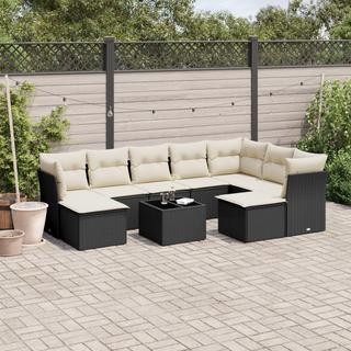 VidaXL set divano da giardino Polirattan  