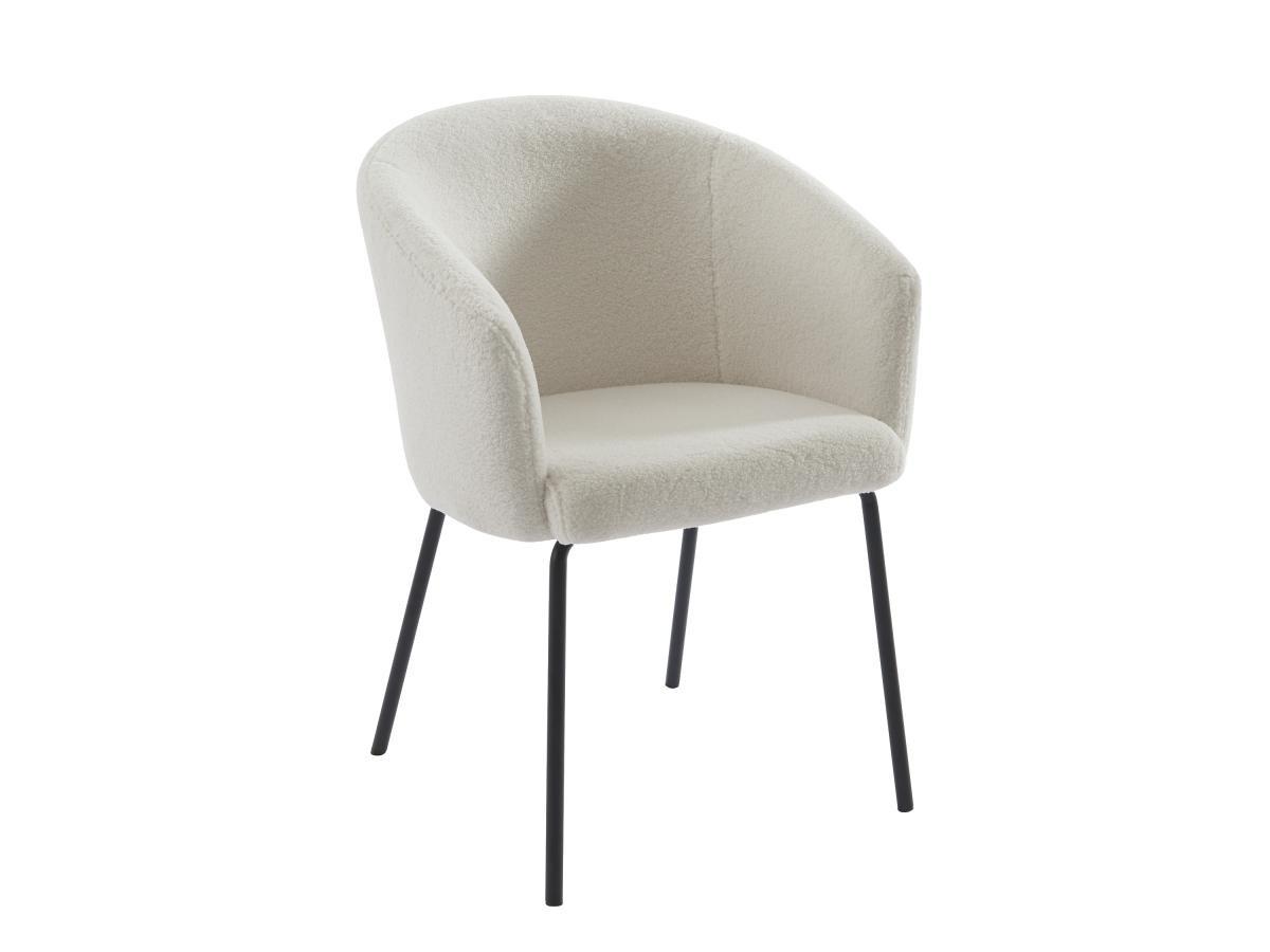 PASCAL MORABITO Sedia con braccioli in Tessuto bouclé e Metallo Panna  - Lotto di 6 - MORONI di Pascal MORABITO  