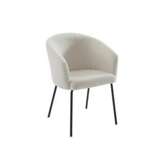 PASCAL MORABITO Sedia con braccioli in Tessuto bouclé e Metallo Panna  - Lotto di 6 - MORONI di Pascal MORABITO  