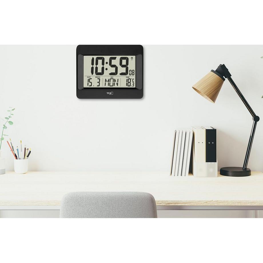 TFA Dostmann Horloge sans fil avec température intérieure  