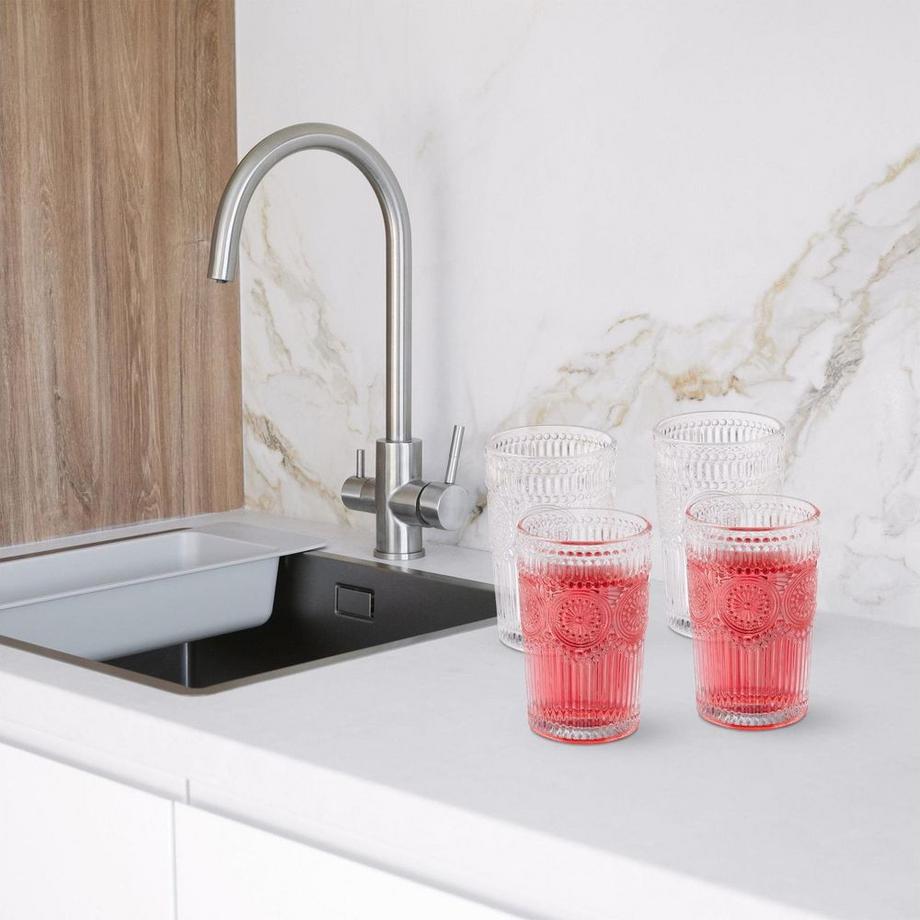 relaxdays Trinkglas 4er Set  