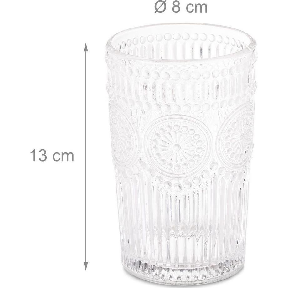 relaxdays Trinkglas 4er Set  