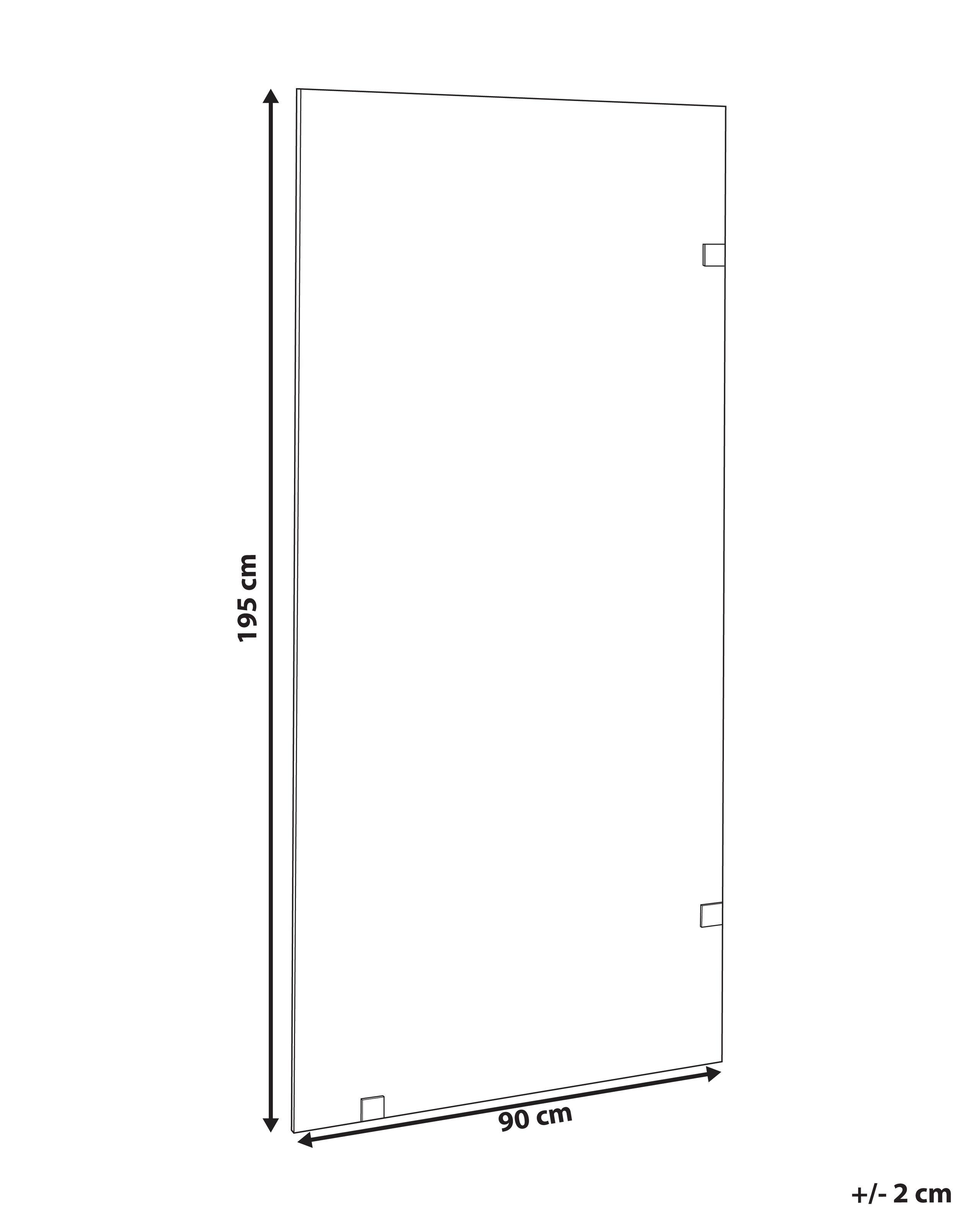 Beliani Parois de douche en Verre de sécurité Minimaliste MAHUIDA  
