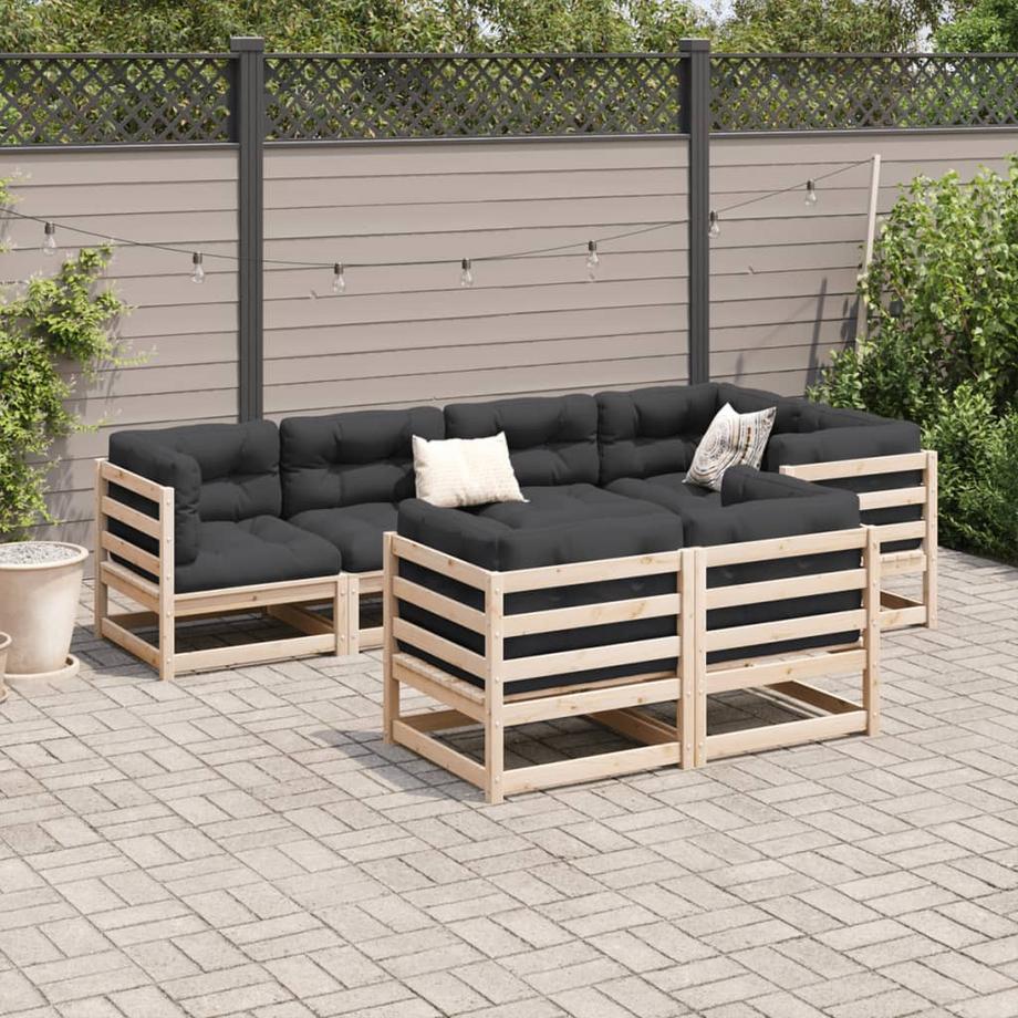 VidaXL set divano da giardino Legno di pino  