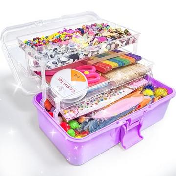 Kit de bricolage pour enfants,Kit de bricolage comprenant des pompons,des cure-pipes,des fournitures de bricolage pour scrapbooking