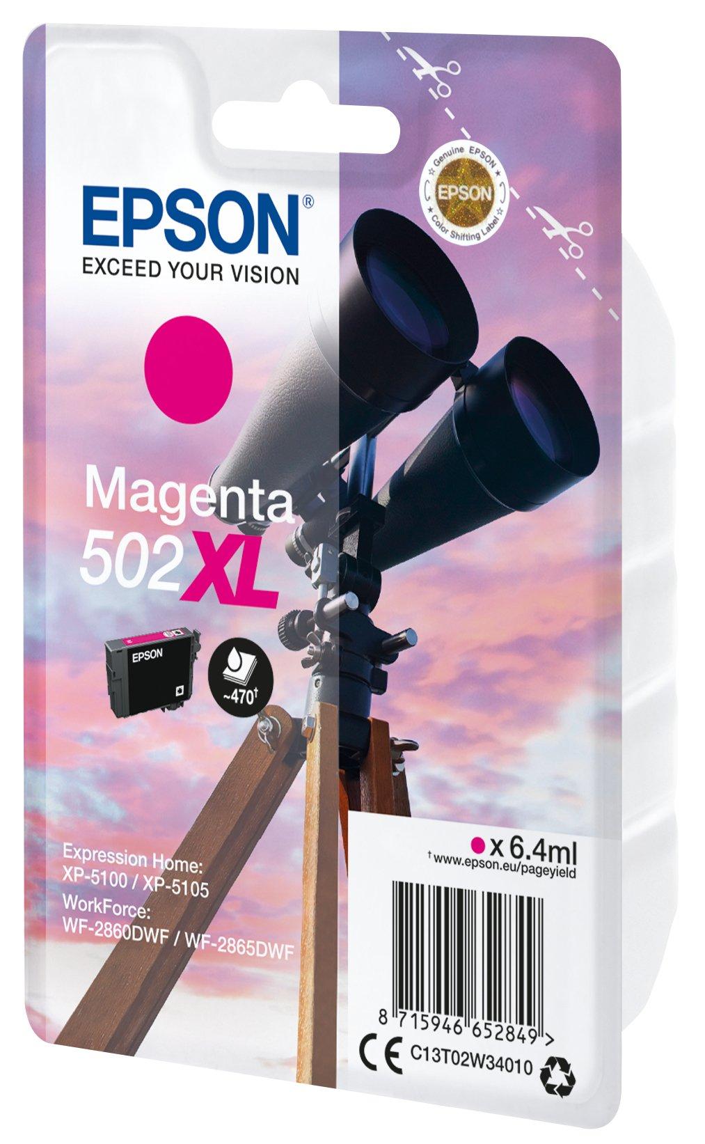 EPSON  EPSON Tintenpatrone 502XL magenta T02W340 WF-2860/XP-5100 470 Seiten 