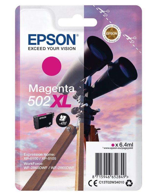 EPSON  EPSON Tintenpatrone 502XL magenta T02W340 WF-2860/XP-5100 470 Seiten 