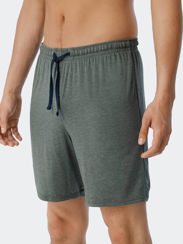 Schiesser Tencel Pyjama Set Manches Courtes Col V  