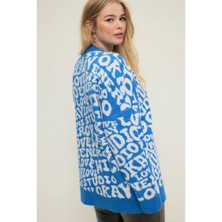 Studio Untold  Maglione dal taglio oversize con scritte, scollo a girocollo e maniche lunghe 