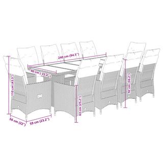 VidaXL Bistro set poly-rattan  