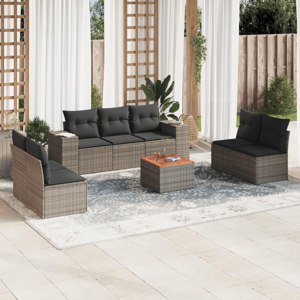 VidaXL set divano da giardino Polirattan  