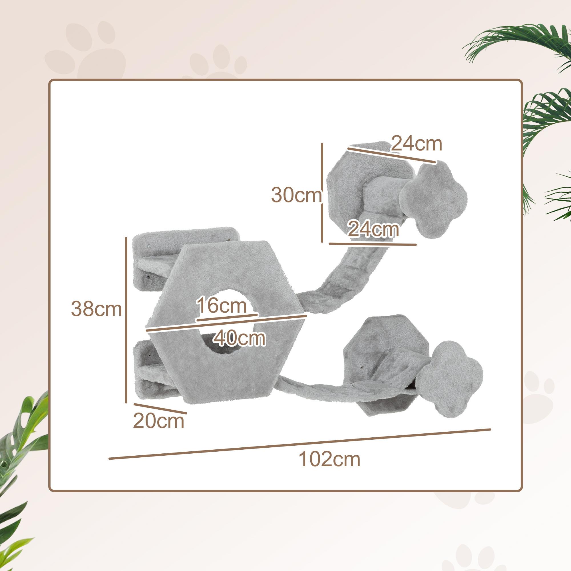 PawHut  Mur d'escalade pour chat 