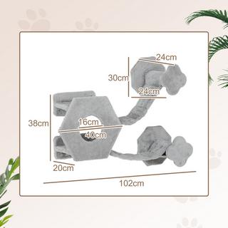 PawHut  Mur d'escalade pour chat 