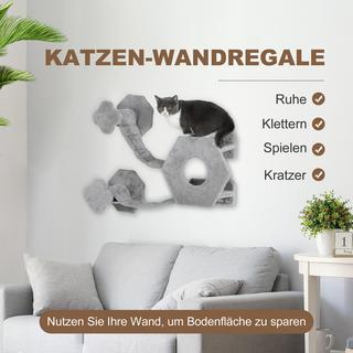 PawHut  Katzen Kletterwand 