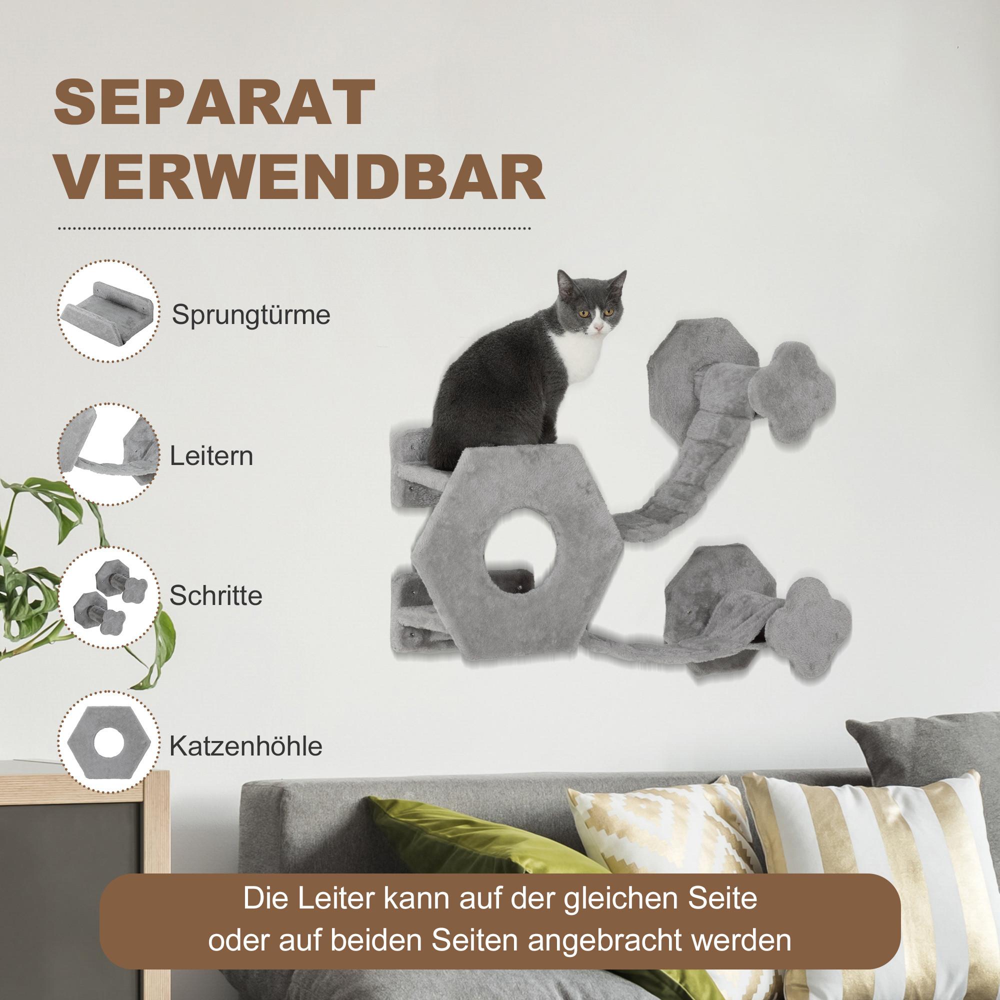 PawHut  Katzen Kletterwand 