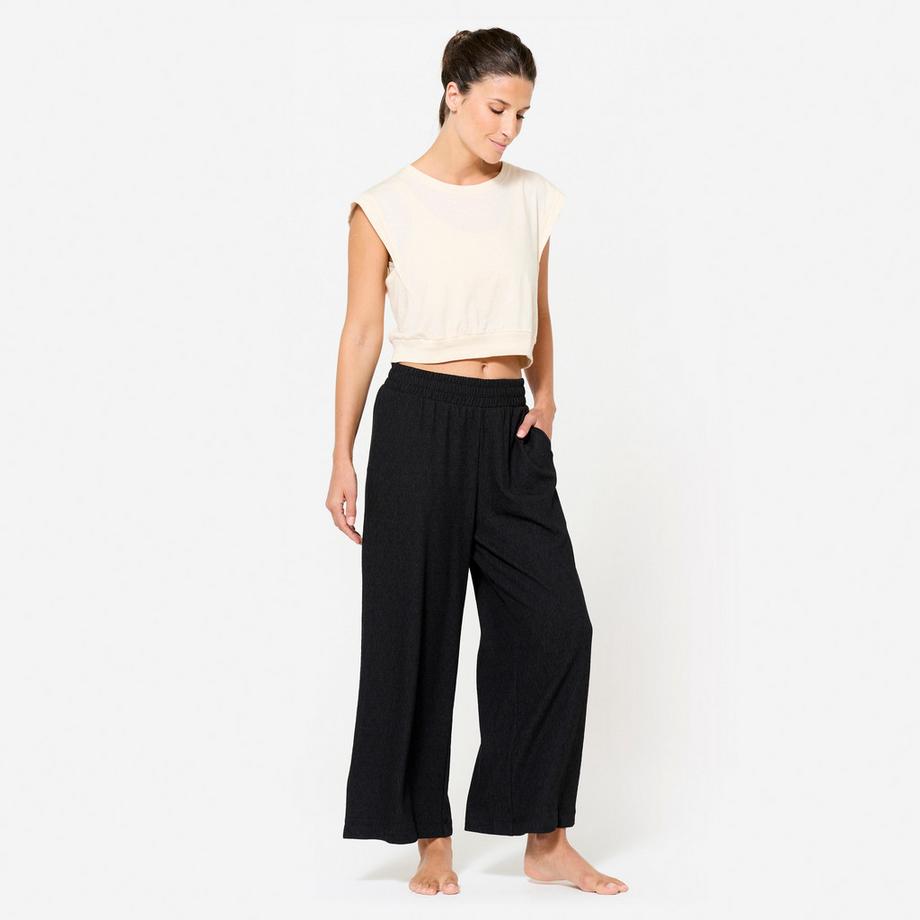 KIMJALY  Pantalon de yoga femme coupe ample lyocell 