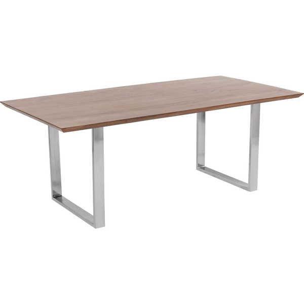 KARE Design Tisch Symphony Walnut Chrom 180x90cm  