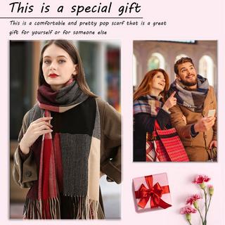 Only-bags.store Plaid Poncho Soft High Quality Winter gestrickter Schal mit Quasten  
