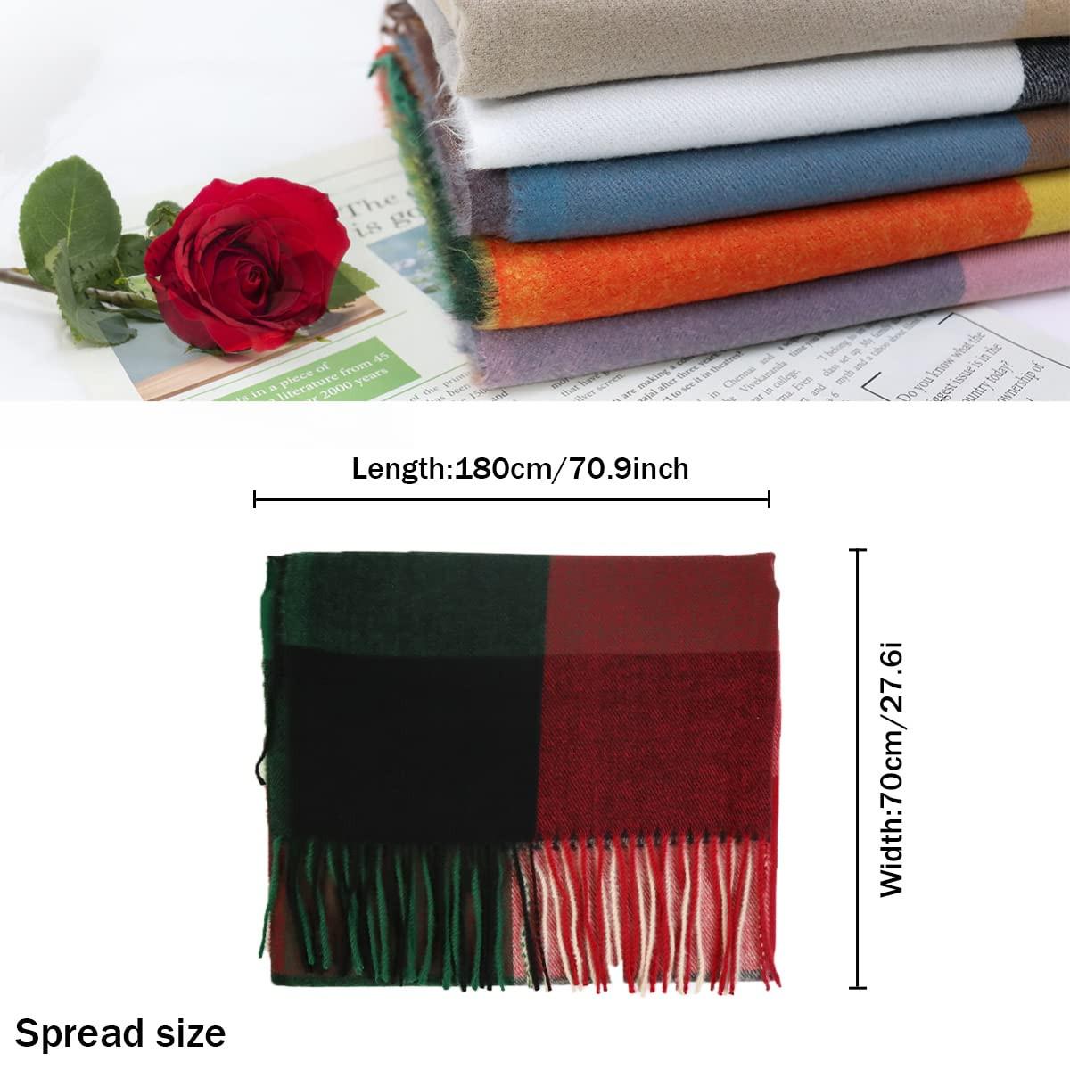 Only-bags.store Plaid Poncho Soft High Quality Winter gestrickter Schal mit Quasten  