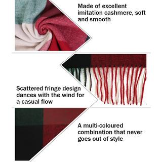 Only-bags.store Plaid Poncho Soft High Quality Winter gestrickter Schal mit Quasten  