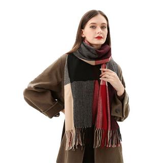 Only-bags.store  Schals Schals Plaid Poncho Soft High Quality Winter gestrickt Schal mit Quasten 