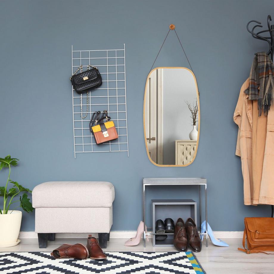 B2X Ovaler Spiegel mit Riemen  