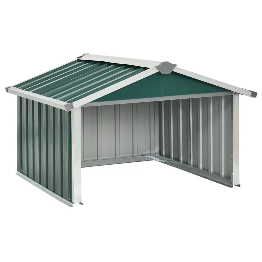 VidaXL - Rasenmäher garage stahl, One Size, Grün