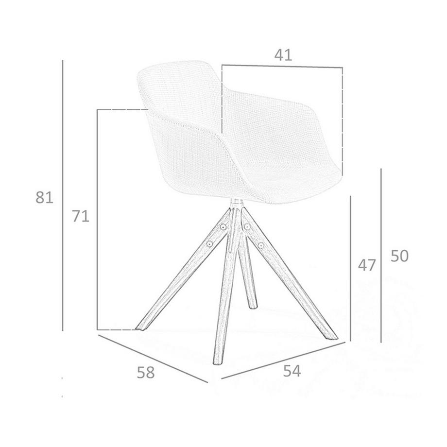 ANGEL CERDA Drehstuhl Stoff  