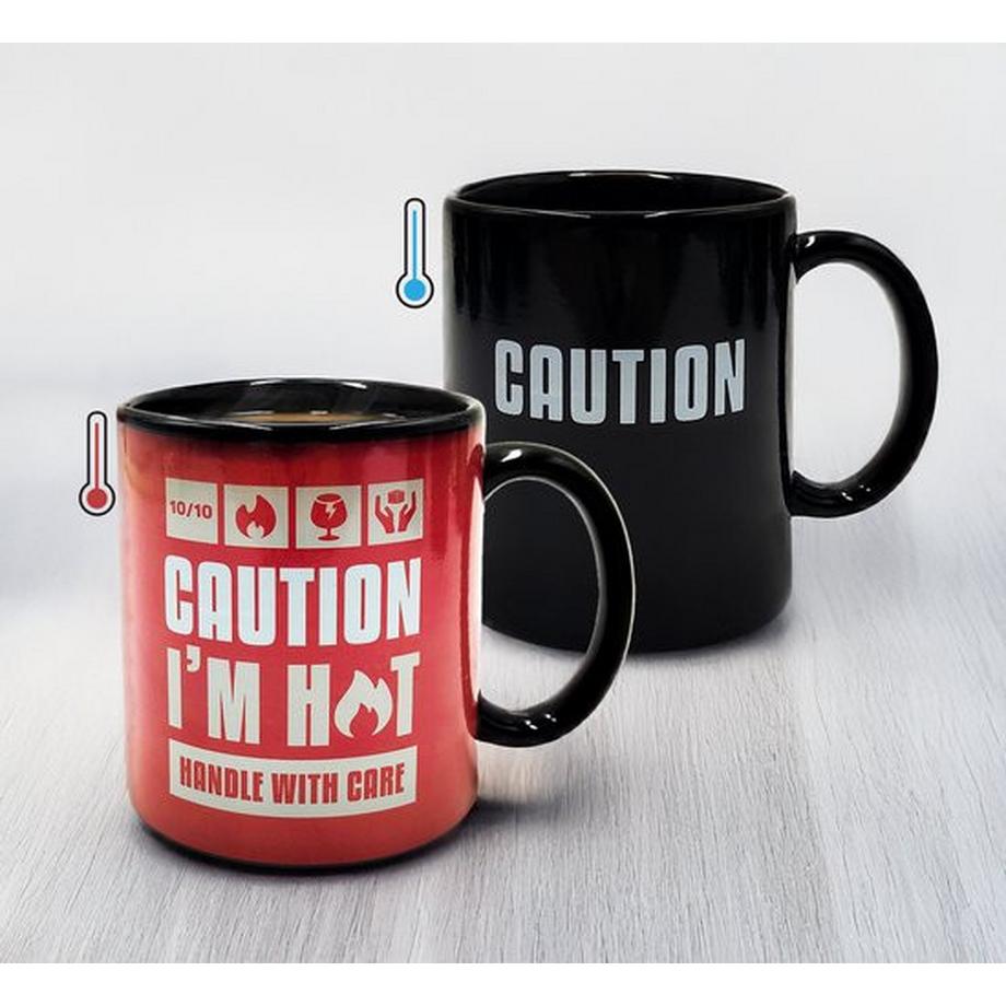 Mad Monkey Tasse Caution I am Hot mit Farbwechsel  