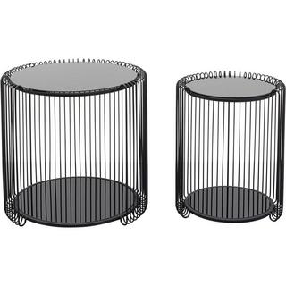 KARE Design Tavolino Wire Double nero (set di 2)  