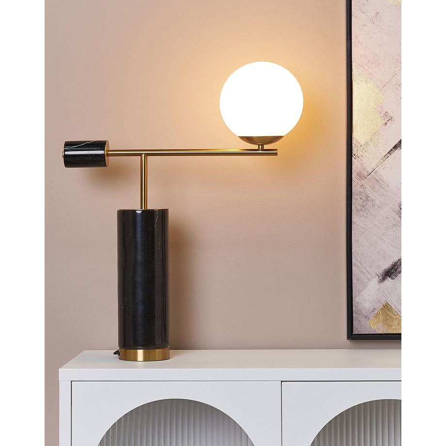Beliani Lampe à poser en Marbre  HONDO  